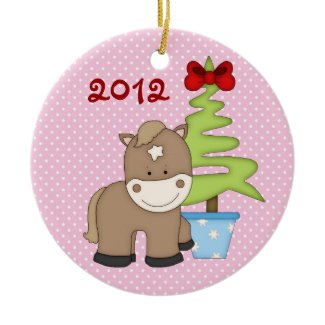 Personalized Baby's 1st Christmas Horse Ornament