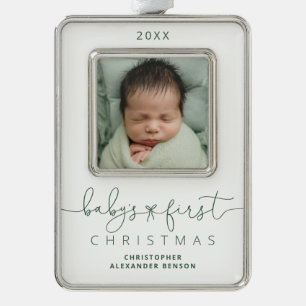 Personalized Baby's 1st Christmas Photo Ornament