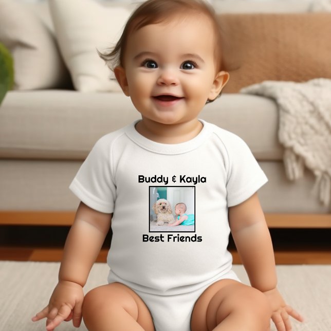 Personalized Baby's Best Friend  Baby Bodysuit (Celebrate baby's friendship with this personalized baby bodysuit.)