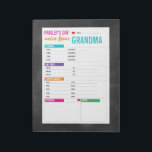 Personalized Baby's Day Sitter Notes<br><div class="desc">This functional and fun Personalized Baby's Day - Babysitter Notepad makes notes from your baby's sitter easy and convenient with its category grid. Even better - this notepad is personalized with your baby's name as well as your sitter's name (ex: Notes from Grandma). Our Personalized Baby's Day notepad features categories...</div>