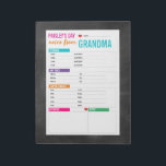 Personalized Baby's Day Sitter Notes<br><div class="desc">This functional and fun Personalized Baby's Day - Babysitter Notepad makes notes from your baby's sitter easy and convenient with its category grid. Even better - this notepad is personalized with your baby's name as well as your sitter's name (ex: Notes from Grandma). Our Personalized Baby's Day notepad features categories...</div>