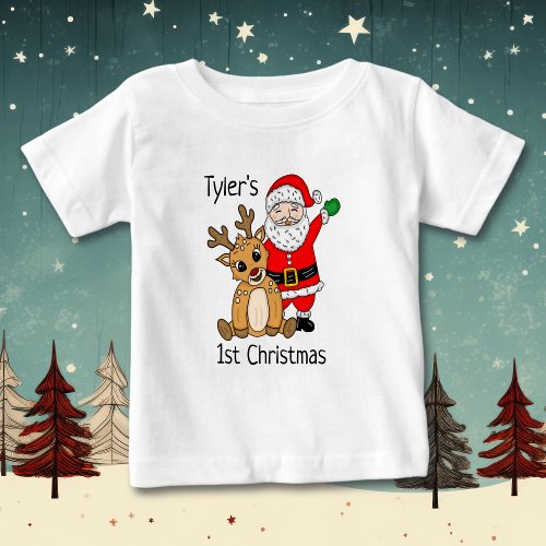 Personalized Babys First Christmas Baby  Baby T_Shirt