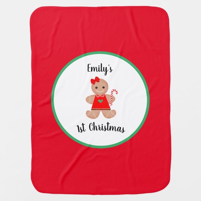 Personalized Baby's First Christmas Blanket