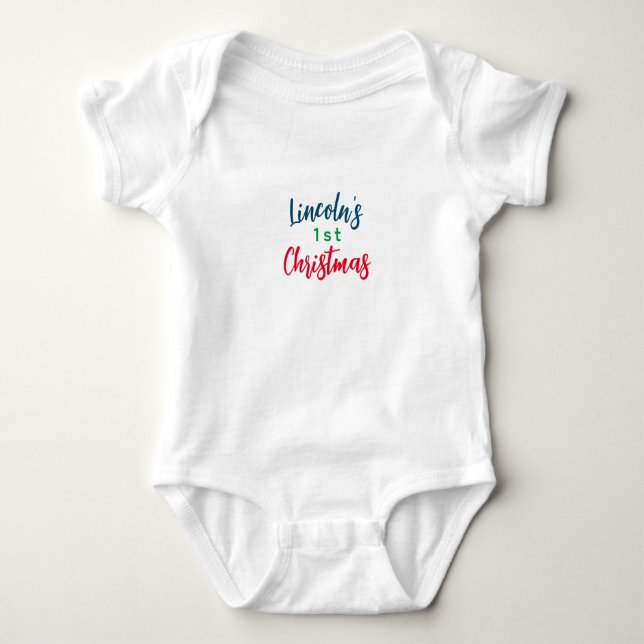 PERSONALIZED BABY'S FIRST CHRISTMAS bodysuit (Front)