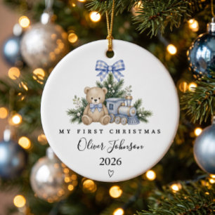 Personalized Baby's First Christmas Ceramic Ornament