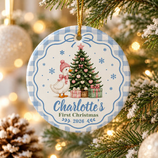 Personalized Baby's First Christmas Ceramic Ornament