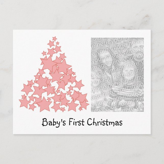 Personalized Baby's First Christmas Holiday Card (Front)