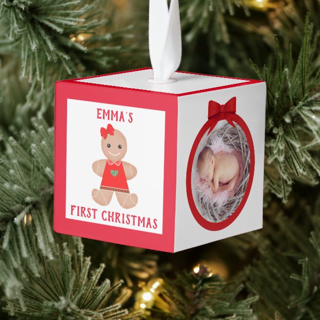 Personalized Baby's First Christmas Ornament (Tree)