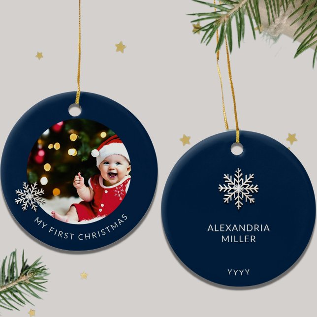 Personalized Baby's First Christmas Ornament (Creator Uploaded)