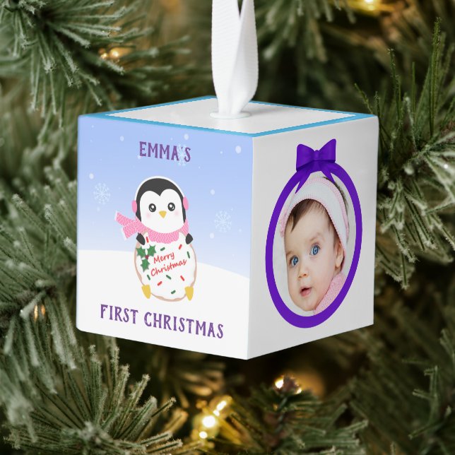 Personalized Baby's First Christmas Ornament (Tree)