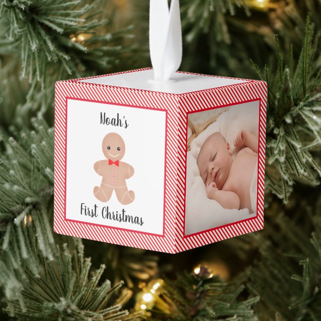 Personalized Baby's First Christmas Ornament (Tree)