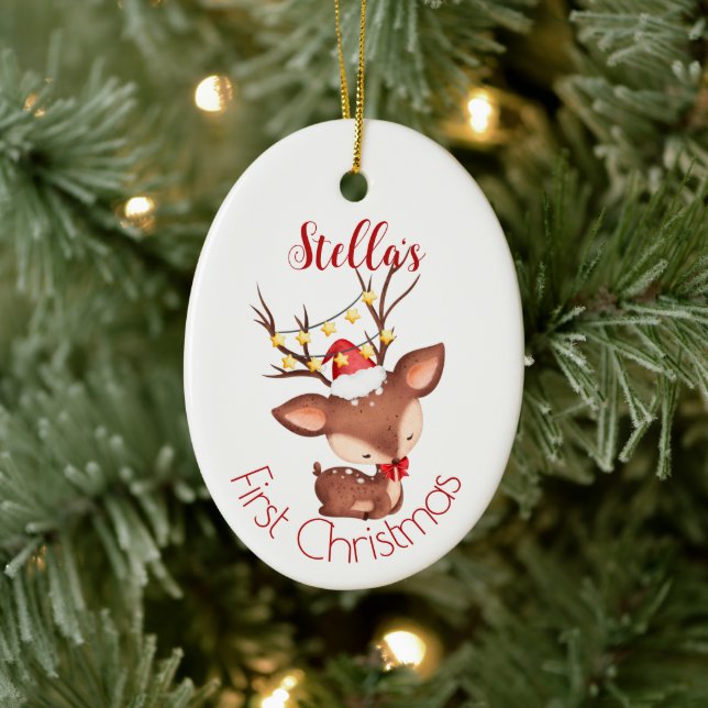 Personalized baby's first Christmas ornament (Tree)