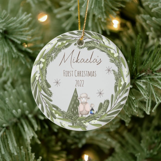 Personalized Baby's first Christmas Ornament (Tree)