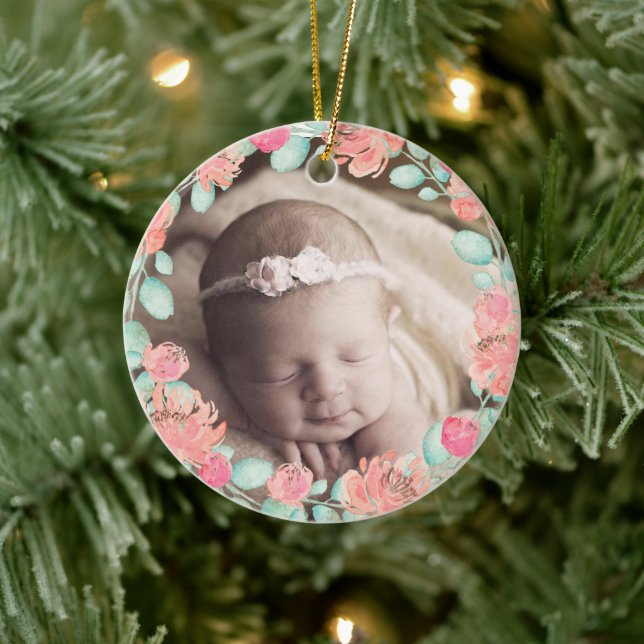Personalized Baby's First Christmas Ornament (Tree)