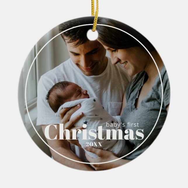 Personalized Baby's First Christmas Ornament (Front)