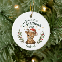 Personalized Baby's First Christmas "Reindeer"