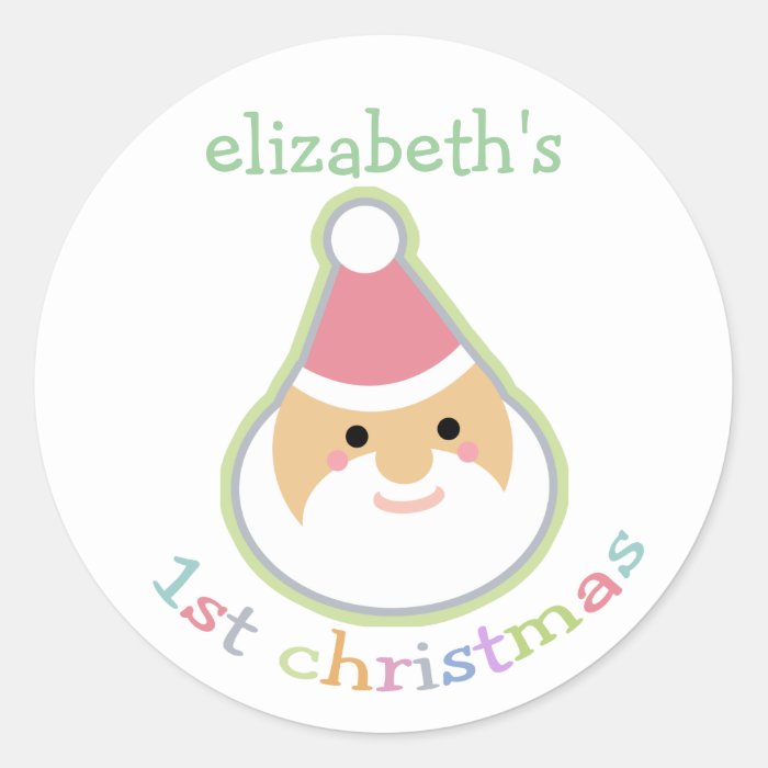 Personalized Baby's First Christmas Stickers