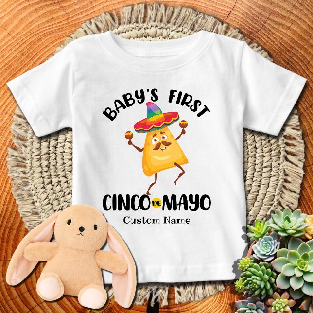 Personalized Baby's First Cinco de Mayo Baby T-Shirt (Creator Uploaded)