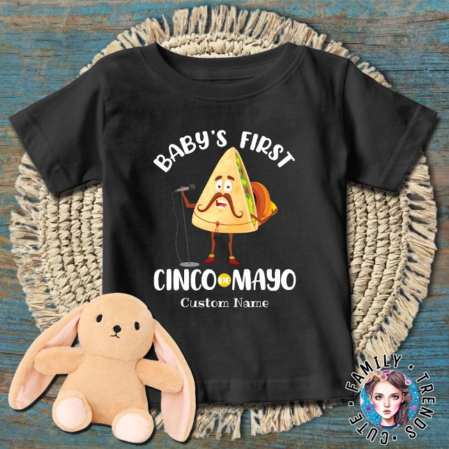 Personalized Baby's First Cinco de Mayo Baby T-Shirt (Creator Uploaded)