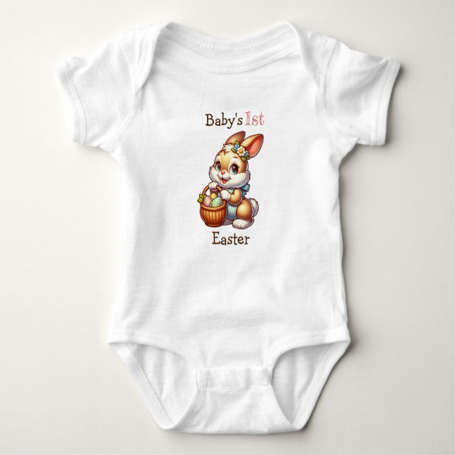 Personalized Baby's First Easter  Baby Bodysuit (Front)
