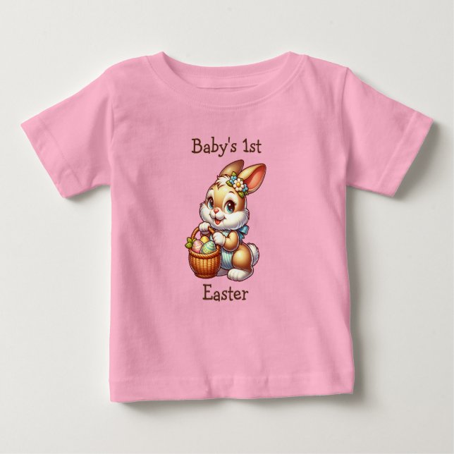 Personalized Baby's First Easter  Baby T-Shirt (Front)