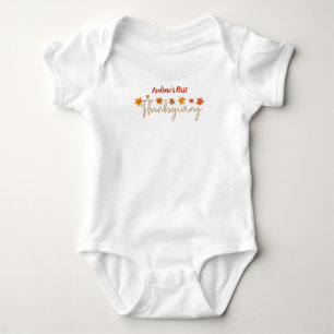 Personalized Baby's First Thanksgiving Baby Bodysuit