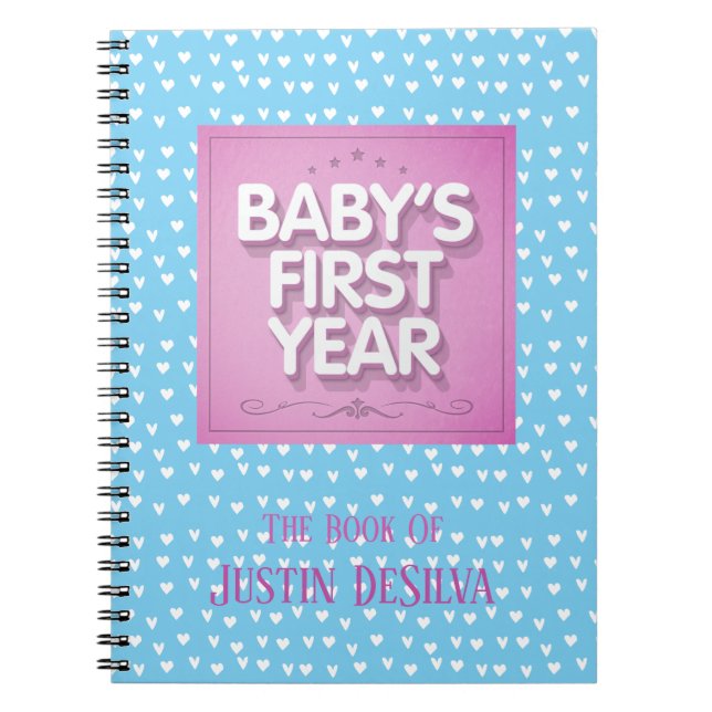 Personalized Baby's First Year Notebook (Front)