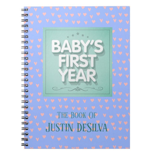Personalized Baby's First Year Notebook (Front)