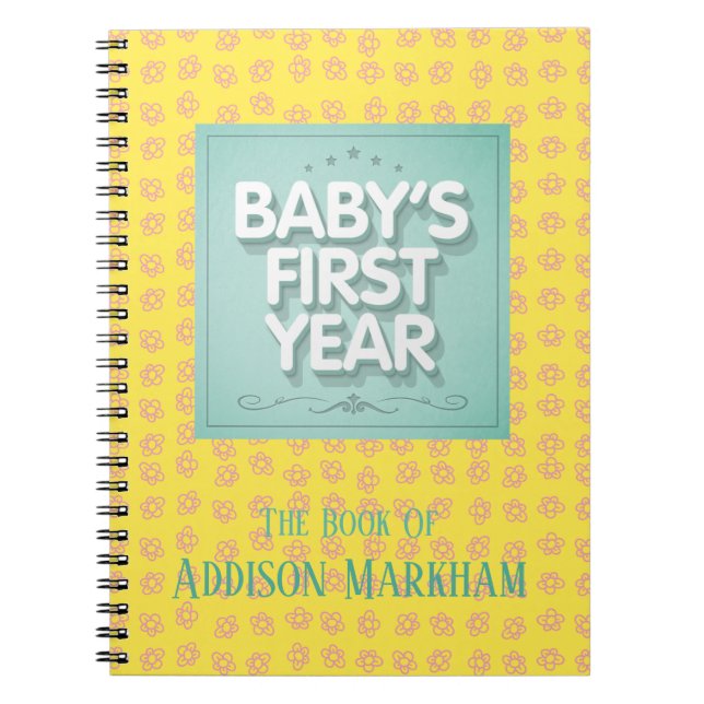 Personalized Baby's First Year Notebook (Front)