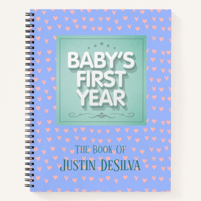Personalized Baby's First Year Notebook (Front)