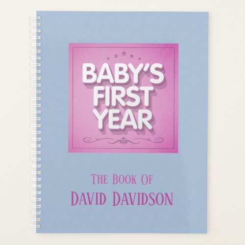 Personalized Babys First Year Planner
