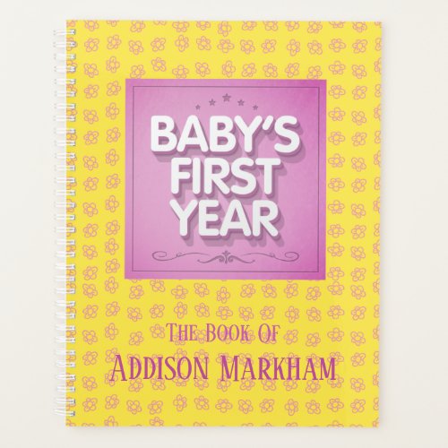 Personalized Babys First Year Planner