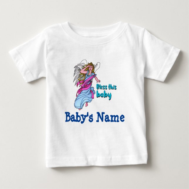 Personalized (Baby's Name) Bless the Baby t-shirt (Front)
