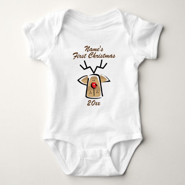 Christmas Reindeer Alphabet Monogram Personalized Childrens Shirt or Infant Bodysuit
