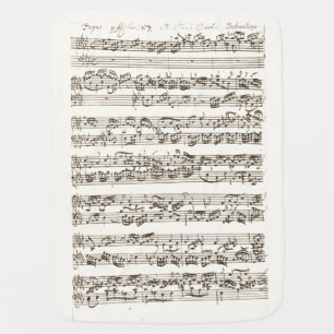 Personalized Bach for Baby Classic Sheet Music Bab Baby Blanket