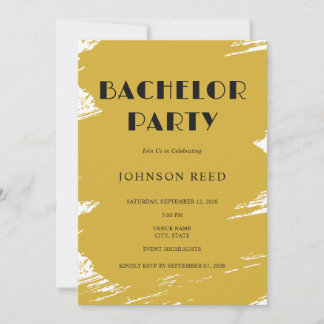 Personalized Bachelor Party Card
