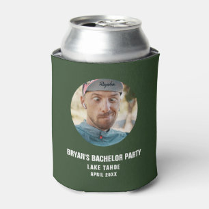 Personalized Bachelor Party Favor Groom Face Funny Can Cooler