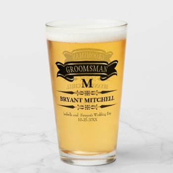 Personalized Bachelor Party Glass by DesignsbyDonnaSiggy at Zazzle