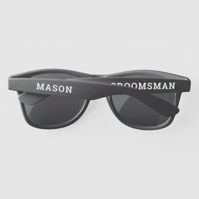 Personalized Bachelor Party Groomsman Sunglasses (Back)