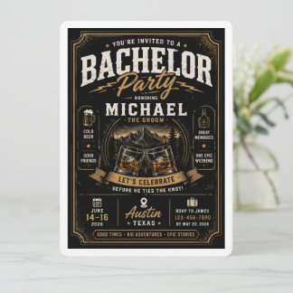 Personalized Bachelor Party Invitation