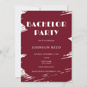 Personalized Bachelor Party Invitation Card