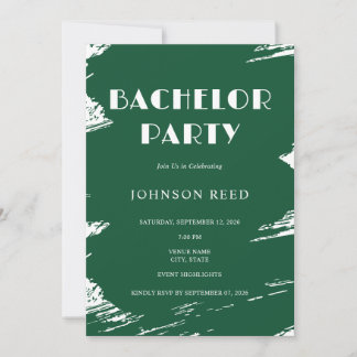 Personalized Bachelor Party Invitation Card