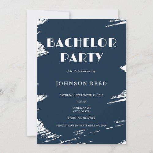 Personalized Bachelor Party Invitation Card