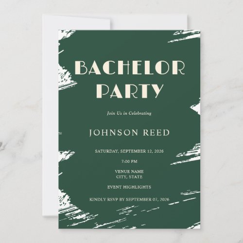 Personalized Bachelor Party Invitation Card