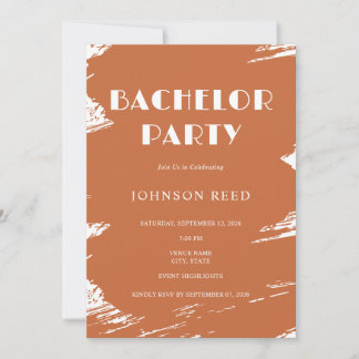Personalized Bachelor Party Invitation Card
