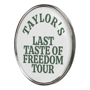 Personalized Bachelor Party Last Taste of Freedom Golf Ball Marker