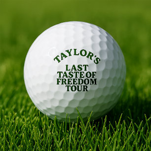 Personalized Bachelor Party Last Taste of Freedom Golf Balls