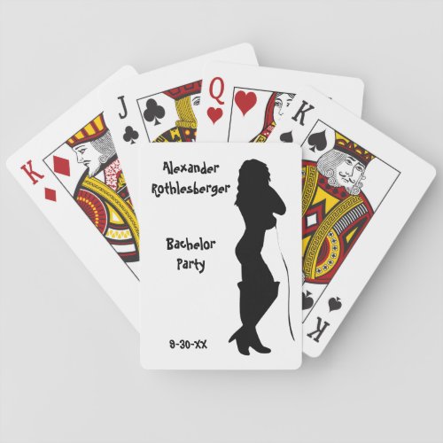 Personalized Bachelor Party Playing Cards