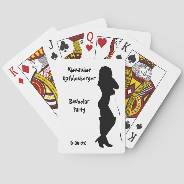 Personalized Bachelor Party Playing Cards (Back)