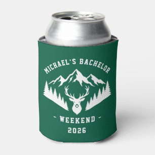 Personalized Bachelor Weekend Mountain Can Cooler